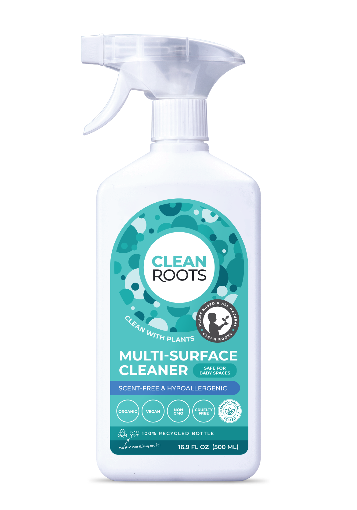 Clean Roots Multi-Surface Cleaner for Baby-Friendly Spaces | Scent-Free & Hypoallergenic