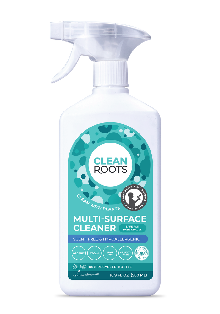 Clean Roots Multi-Surface Cleaner for Baby-Friendly Spaces | Scent-Free & Hypoallergenic