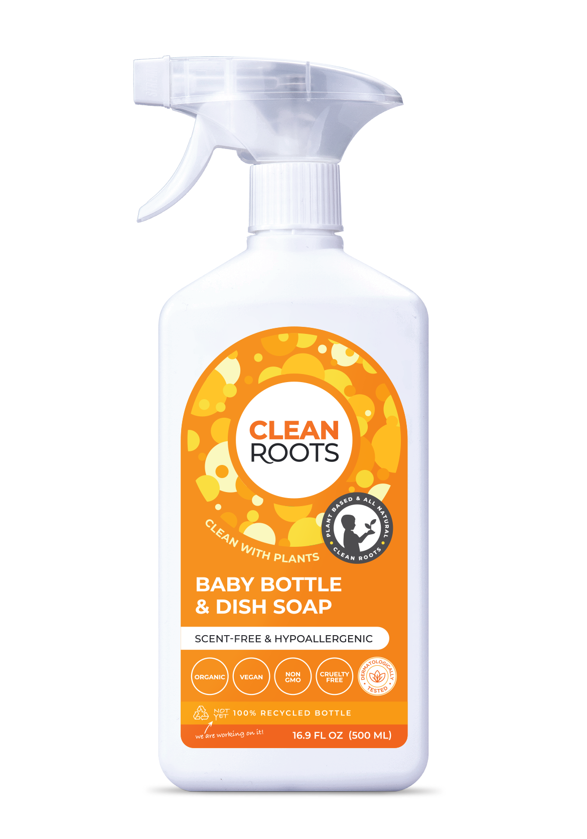 Clean Roots Baby Bottle & Dish Soap | Scent-Free & Hypoallergenic