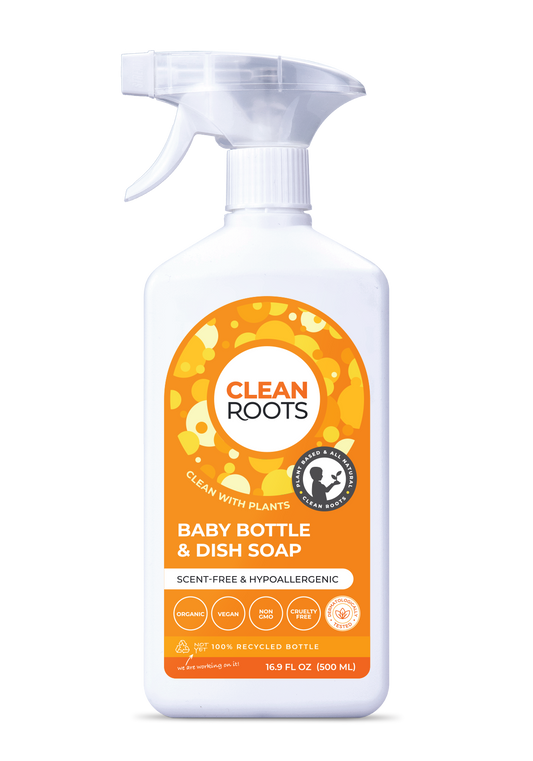 Clean Roots Baby Bottle & Dish Soap | Scent-Free & Hypoallergenic