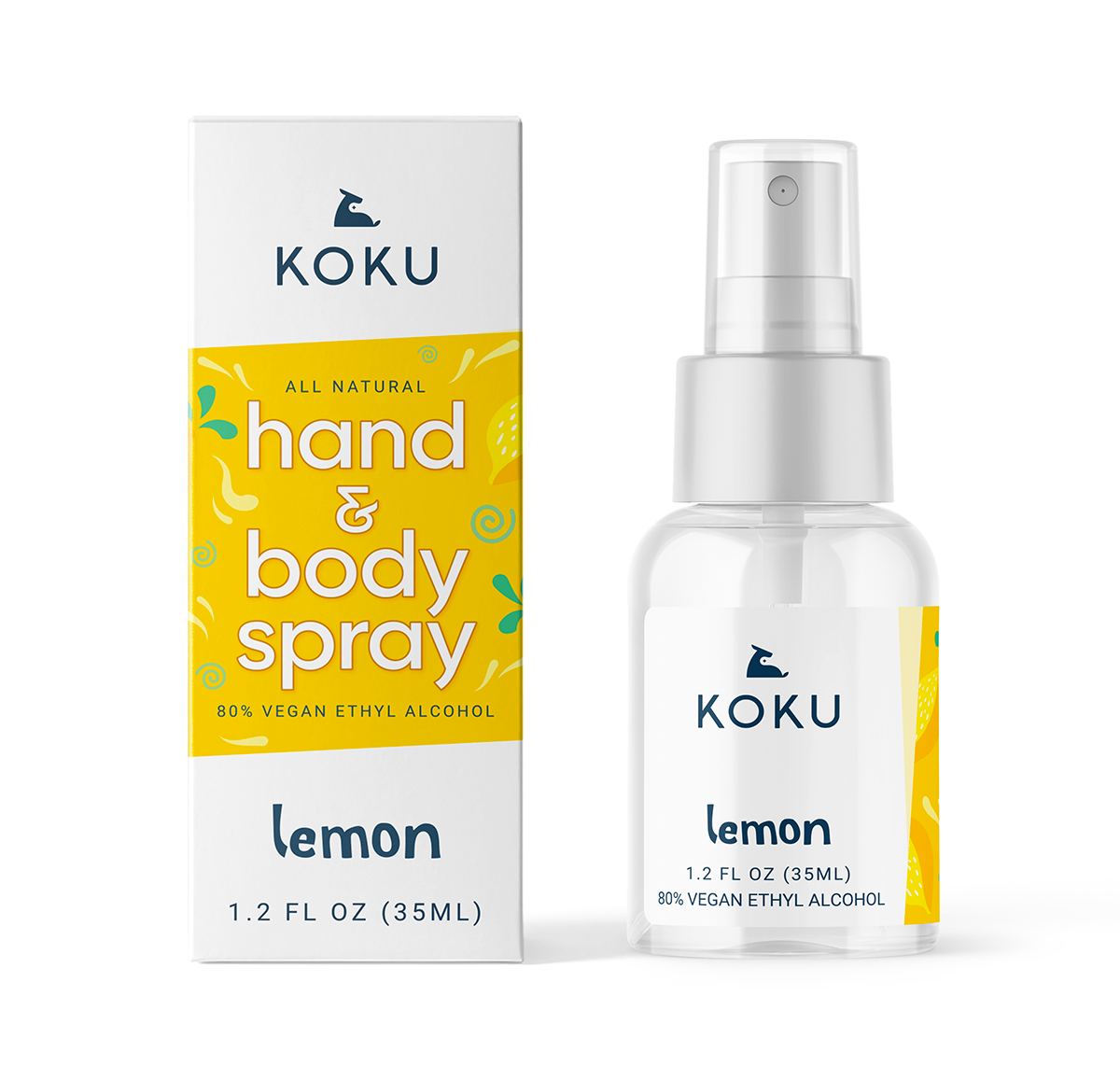 Variety Pack 1 | Koku Citrus Hand & Body Spray Set of 3 Scents  |  Lemon-Lime-Mandarin Orange |  3x1.2 fl oz  | 3x MINI PACK