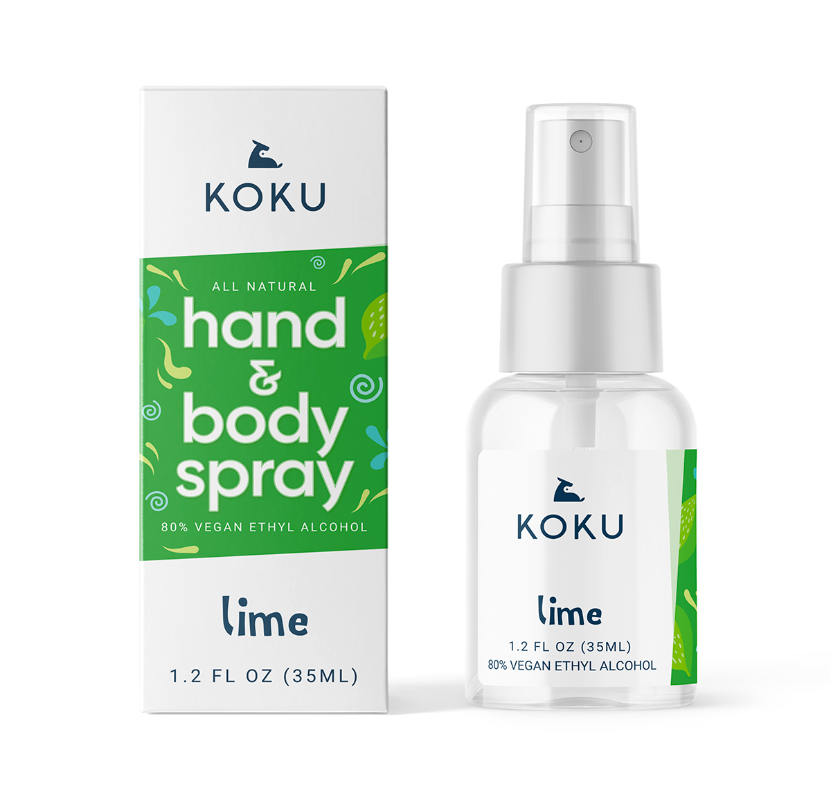 Variety Pack 3 | Koku Citrus Hand & Body Spray Set of 3 Scents  |  Lemon-Lime-Mandarin Orange |  6 x 1.2 fl oz | 6x ECO PACK