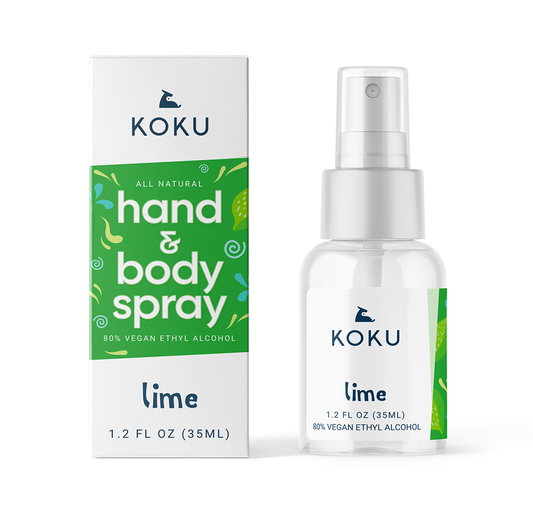 Koku Lime Hand & Body Spray | Case of 96 | 1.2 fl oz