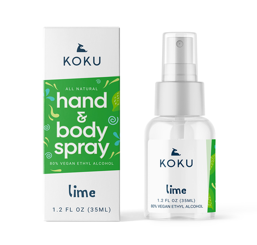 Koku Lime Hand & Body Spray | Case of 96 | 1.2 fl oz