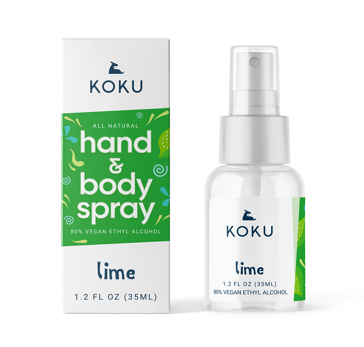 Variety Pack 5 | Koku Citrus Hand & Body Spray Set of 3 Scents  |  Lemon-Lime-Mandarin Orange |  12 x 1.2 fl oz | 12x VALUE PACK